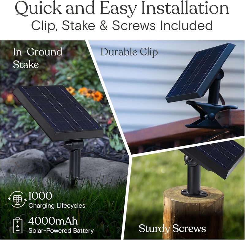 Brightech Ambience Pro - 48 Ft Waterproof, Solar Power Outdoor String Lights - 1W LED Hanging Edison Bulbs Create Bistro Ambience in Your Yard - Commercial Grade, Shatterproof - 15 Lights, Soft White - Image 4